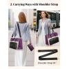 imageMATEIN Lunch Tote Bag for Women 156 Inch PU Leather Laptop Briefcase with Insulated Lunch Compartment Large Capacity Professional Computer Work Handbag with Purse for Office Nurse Teacher 2 SetsPurple