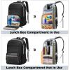 imageMATEIN Lunch backpack for Women 156 Inch Work Laptop Backpack with Lunch Compartment ampamp USB Port Water Resistant College Computer Backpacks Meal Prep Lunchbox Bag for Nurse Office Commute BlackBlack