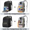 imageMATEIN Lunch backpack for Women 156 Inch Work Laptop Backpack with Lunch Compartment ampamp USB Port Water Resistant College Computer Backpacks Meal Prep Lunchbox Bag for Nurse Office Commute BlackGold