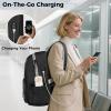 imageMATEIN Lunch backpack for Women 156 Inch Work Laptop Backpack with Lunch Compartment ampamp USB Port Water Resistant College Computer Backpacks Meal Prep Lunchbox Bag for Nurse Office Commute BlackBlack