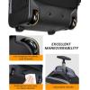 imageMATEIN Rolling Backpack with Wheels Flight Approved Anti Theft Rolling Bookbag Fits 17quot Laptop Roller Carry On Luggage Wheeled College School Suitcase Travel Bag with USB Port for Men Women Black