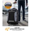 imageMATEIN Rolling Backpack with Wheels Flight Approved Anti Theft Rolling Bookbag Fits 17quot Laptop Roller Carry On Luggage Wheeled College School Suitcase Travel Bag with USB Port for Men Women Black