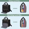 imageMATEIN Rolling Laptop Bag for Women 156 Inch Rolling Briefcase with Wheels ampampDetachable Cart Roller Computer Teacher Tote Bag with Insulated Lunch Box Gift for Nurse Work Business Office Deep Black