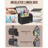 imageMATEIN Teacher Bag with Lunch Box Large Teacher Tote Bag for Women Work with Accordion File Organizer ampamp Insulated Pocket 173 inch Laptop Tote Computer Briefcase for Office College Nursing BlackBlack