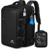 imageMATEIN Vacuum Seal Backpack Travel Waterproof Carry on Backpack with Vacuum Compression for Airplanes TSA Personal Item Travel Bag Fits 17 inch Laptop Large Airline Approved Luggage Suitcase Black25L60L Without Pump