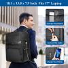 imageMATEIN Work Backpack with Lunch Compartment Waterproof PUcoated Meal Prep Backpack for Men with Cutlery Pocket Large 17 Inch Laptop Back Pack with USB Port Insulated Cooler Bag for Office Picnic