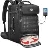 imageMATEIN Expandable Travel Backpack With Shoe Compartment 52L Large Luggage Suitcase with Waist Straps ampamp USB Charging Port 17 Inch TSA Laptop Backpack With 3 Packing Cubes for Men Black