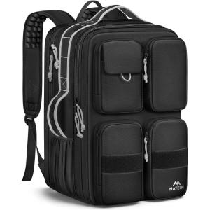 imageMATEIN Heavy Duty Backpack for Men 17 Inch College Laptop Backpack with Multiple Organized Pockets Water Resistant TSA Large Computer Teacher Bag with USB Port ampamp Shoe Compartment for Work TravelBlack Grey