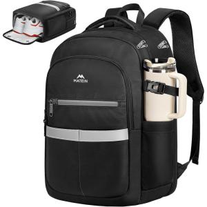 imageMATEIN Travel Laptop Backpack with Shoe Compartment 156 Inch Anti Theft Work Backpack with USB Charging Port ampamp Insulated Pocket Water Resistant College Computer Bag for Women Men Office Teacher