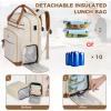 imageMATEIN Teacher Backpack with Lunch Compartment 156 Inch Laptop Backpack with USB Charging Port ampamp Organizer Pocket College Computer Work Backpacks Meal Prep Bag Gifts for Women Nurse Commute Office