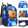 imageMATEIN Baseball Backpack Softball Bat Bag with Shoes Compartment for Youth Boys and Adult Lightweight Baseball Bag with Fence Hook Hold TBall Bat Batting Mitten Helmet Caps Teeball GearGalaxy Blue