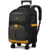 imageMATEIN Rolling Backpack with 4 Spinner Wheels 17 Inch Roller Backpack with USB Charging Port Water Resistant Rolling Computer Bag Carry On Luggage Business Travel Wheeled Bag for Women Men