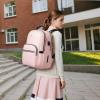 imageMATEIN Cute Backpack for Girls Water Resistant School Backpack with Charging Port Fits 156 Inch Laptop MultiFunctional Bookbag for Middle School with USB Charging Port Gift for Girls PinkPink