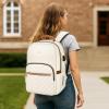 imageMATEIN Cute Backpack for Girls Water Resistant School Backpack with Charging Port Fits 156 Inch Laptop MultiFunctional Bookbag for Middle School with USB Charging Port Gift for Girls PinkBeige