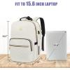 imageMATEIN Cute Backpack for Girls Water Resistant School Backpack with Charging Port Fits 156 Inch Laptop MultiFunctional Bookbag for Middle School with USB Charging Port Gift for Girls PinkWhite