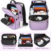 imageMATEIN Cute Backpack for Girls Water Resistant School Backpack with Charging Port Fits 156 Inch Laptop MultiFunctional Bookbag for Middle School with USB Charging Port Gift for Girls PinkPurple