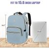 imageMATEIN Cute Backpack for Girls Water Resistant School Backpack with Charging Port Fits 156 Inch Laptop MultiFunctional Bookbag for Middle School with USB Charging Port Gift for Girls PinkBlue