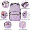 imageMATEIN Cute Backpack for Girls Water Resistant School Backpack with Charging Port Fits 156 Inch Laptop MultiFunctional Bookbag for Middle School with USB Charging Port Gift for Girls PinkPurple