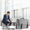 imageMATEIN Messenger Bag for Men Briefcases Lightweight Mens Laptop Bag 173 inch Water Resistant Crossbody Satchel Computer Work Office Case with Shoulder Strap BrownGrey