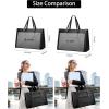 imageMATEIN Womens Work Bag with Lunch Compartment 156 Inch PU Leather Laptop Handbags with Insulated Pocket Waterproof Large Office Bag for Work Purple Lunch Tote Purse for Teacher Nurse GiftBlack