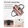 imageMATEIN Womens Work Bag with Lunch Compartment 156 Inch PU Leather Laptop Handbags with Insulated Pocket Waterproof Large Office Bag for Work Purple Lunch Tote Purse for Teacher Nurse GiftPink