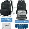 imageMATEIN Work Backpack with Lunch Compartment Large 17 Inch Office Backpack with Computer Pocket USB Charging Port TSA Anti Theft Carry On College Bookbag for Business Travel Picnic Gifts BlueOrangeCharcoal Grey