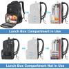 imageMATEIN Work Backpack with Lunch Compartment Large 17 Inch Office Backpack with Computer Pocket USB Charging Port TSA Anti Theft Carry On College Bookbag for Business Travel Picnic Gifts BlueOrangeCharcoal Grey