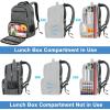 imageMATEIN Work Backpack with Lunch Compartment Large 17 Inch Office Backpack with Computer Pocket USB Charging Port TSA Anti Theft Carry On College Bookbag for Business Travel Picnic Gifts BlueOrangeGrey