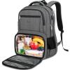 imageMATEIN Work Backpack with Lunch Compartment Large 17 Inch Office Backpack with Computer Pocket USB Charging Port TSA Anti Theft Carry On College Bookbag for Business Travel Picnic Gifts BlueOrangeGrey