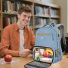 imageMATEIN Work Backpack with Lunch Compartment Large 17 Inch Office Backpack with Computer Pocket USB Charging Port TSA Anti Theft Carry On College Bookbag for Business Travel Picnic Gifts BlueOrangeBluegreykhaki