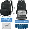 imageMATEIN Work Backpack with Lunch Compartment Large 17 Inch Office Backpack with Computer Pocket USB Charging Port TSA Anti Theft Carry On College Bookbag for Business Travel Picnic Gifts BlueOrangeCharcoal Grey