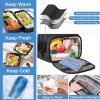 imageMATEIN Work Backpack with Lunch Compartment Large 17 Inch Office Backpack with Computer Pocket USB Charging Port TSA Anti Theft Carry On College Bookbag for Business Travel Picnic Gifts BlueOrangeCharcoal Grey
