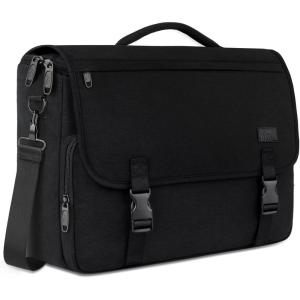 imageMATEIN Messenger Bag for Men Briefcases Lightweight Mens Laptop Bag 173 inch Water Resistant Crossbody Satchel Computer Work Office Case with Shoulder Strap BrownBlack