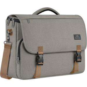 imageMATEIN Messenger Bag for Men Briefcases Lightweight Mens Laptop Bag 173 inch Water Resistant Crossbody Satchel Computer Work Office Case with Shoulder Strap BrownBrown