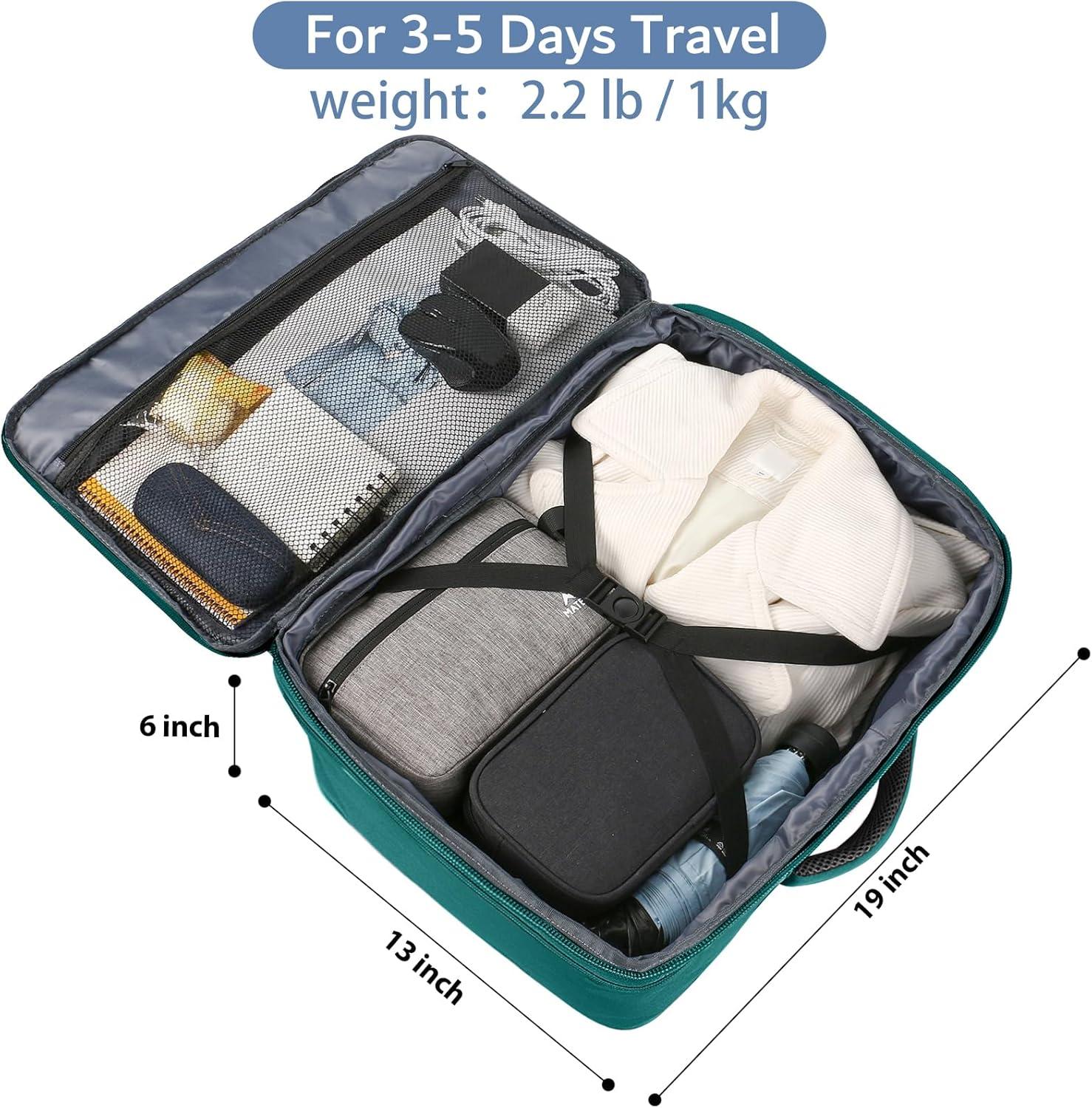 imageMATEIN Purple Travel Backpack Large Capacity Carry on Backpack with Detachable Shoulder Straps Water Resistant Personal Item Bag for Traveler Traveling Essential for WomenPeacock Blue