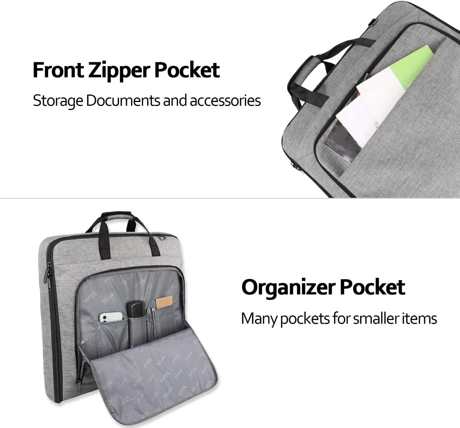 imageMATEIN Travel Garment Bag for Hanging Clothes Large Suit Travel Bag with Pockets ampamp Shoulder Strap for Business Trip Professional Wrinkle Resistant Foldable Suit Storage Carrier Luggage KhakiGrey