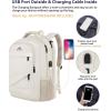 imageMATEIN College Laptop Backpack for Women Stylish 17 Inch Lightweight Outdoor Bag with USB Charging Port ampamp Luggage Strap Water Resistant Large Travel Computer Backpack Blue GreenBeige