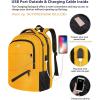 imageMATEIN College Laptop Backpack for Women Stylish 17 Inch Lightweight Outdoor Bag with USB Charging Port ampamp Luggage Strap Water Resistant Large Travel Computer Backpack Blue GreenYellow