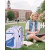 imageMATEIN College Laptop Backpack for Women Stylish 17 Inch Lightweight Outdoor Bag with USB Charging Port ampamp Luggage Strap Water Resistant Large Travel Computer Backpack Blue GreenPurple Blue