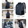 imageMATEIN College Laptop Backpack for Women Stylish 17 Inch Lightweight Outdoor Bag with USB Charging Port ampamp Luggage Strap Water Resistant Large Travel Computer Backpack Blue GreenDark Blue