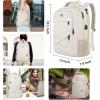 imageMATEIN College Laptop Backpack for Women Stylish 17 Inch Lightweight Outdoor Bag with USB Charging Port ampamp Luggage Strap Water Resistant Large Travel Computer Backpack Blue GreenBeige