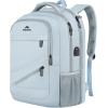 imageMATEIN College Laptop Backpack for Women Stylish 17 Inch Lightweight Outdoor Bag with USB Charging Port ampamp Luggage Strap Water Resistant Large Travel Computer Backpack Blue GreenBlue