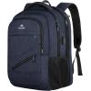 imageMATEIN College Laptop Backpack for Women Stylish 17 Inch Lightweight Outdoor Bag with USB Charging Port ampamp Luggage Strap Water Resistant Large Travel Computer Backpack Blue GreenDark Blue