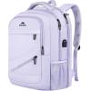 imageMATEIN College Laptop Backpack for Women Stylish 17 Inch Lightweight Outdoor Bag with USB Charging Port ampamp Luggage Strap Water Resistant Large Travel Computer Backpack Blue GreenPurple
