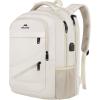 imageMATEIN College Laptop Backpack for Women Stylish 17 Inch Lightweight Outdoor Bag with USB Charging Port ampamp Luggage Strap Water Resistant Large Travel Computer Backpack Blue GreenBeige