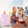 imageMATEIN Cooler Backpack 26 Cans Insulated Lunch Backpack for Men Women Leakproof Double Layer Lunch Cooler Bag Lightweight Soft Lunch Backpack with Cooler Compartment Beach Camping Hiking Beer GiftsPink