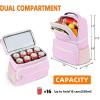 imageMATEIN Cooler Backpack 26 Cans Insulated Lunch Backpack for Men Women Leakproof Double Layer Lunch Cooler Bag Lightweight Soft Lunch Backpack with Cooler Compartment Beach Camping Hiking Beer GiftsPink