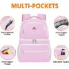 imageMATEIN Cooler Backpack 26 Cans Insulated Lunch Backpack for Men Women Leakproof Double Layer Lunch Cooler Bag Lightweight Soft Lunch Backpack with Cooler Compartment Beach Camping Hiking Beer GiftsPink
