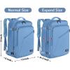 imageMATEIN Purple Travel Backpack Large Capacity Carry on Backpack with Detachable Shoulder Straps Water Resistant Personal Item Bag for Traveler Traveling Essential for WomenLight Blue
