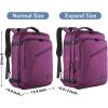 imageMATEIN Purple Travel Backpack Large Capacity Carry on Backpack with Detachable Shoulder Straps Water Resistant Personal Item Bag for Traveler Traveling Essential for WomenPurple